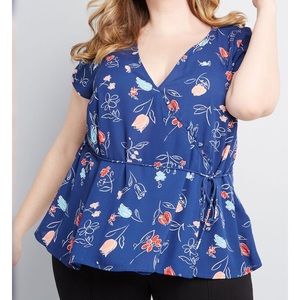 2/$50 Tender as Ever ModCloth Floral Top